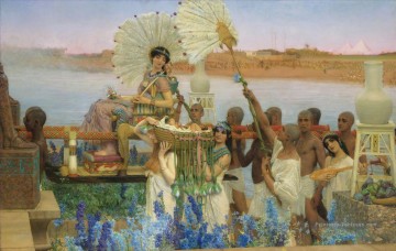 La découverte de Moïse 1904 romantique Sir Lawrence Alma Tadema Peinture à l'huile